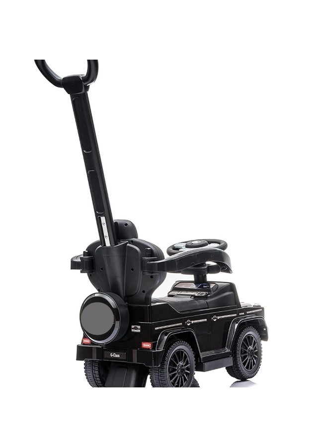 "Luxury Push Ride-On Car for Kids – Steering Wheel with Sounds, Parental Handle, Full Safety Guard, Elegant Black Color " - Image 5