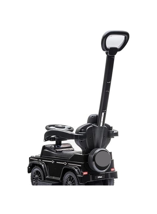 "Luxury Push Ride-On Car for Kids – Steering Wheel with Sounds, Parental Handle, Full Safety Guard, Elegant Black Color " - Image 4