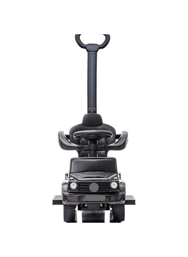 "Luxury Push Ride-On Car for Kids – Steering Wheel with Sounds, Parental Handle, Full Safety Guard, Elegant Black Color " - Image 2