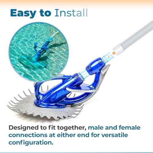 ANTOBLE 48" Universal Pool Vacuum Hose Replacement for Kreepy Krauly, Baracuda G3/G4, Hayward Navigator, Pool Vac Ultra, AquaBug, Creepy Crawler & More (White, 2 Pack) - Image 4