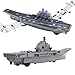 OTONOPI Aircraft Carrier Naval Ship Model Warship Battleship with Lights and Sounds Pull Back Toy Car Vehicle for Kids Room Decoration Party Favor - Image 2