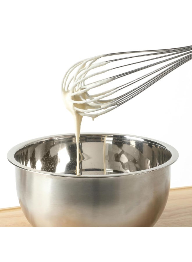 Duravel Stainless Steel Egg Beater Hand Whisk Mixer - Heavy Duty Manual Whisk for Baking, Cooking, Beating Eggs, Mixing Batter, Durable Ergonomic Handle (11 Inch) - Image 4