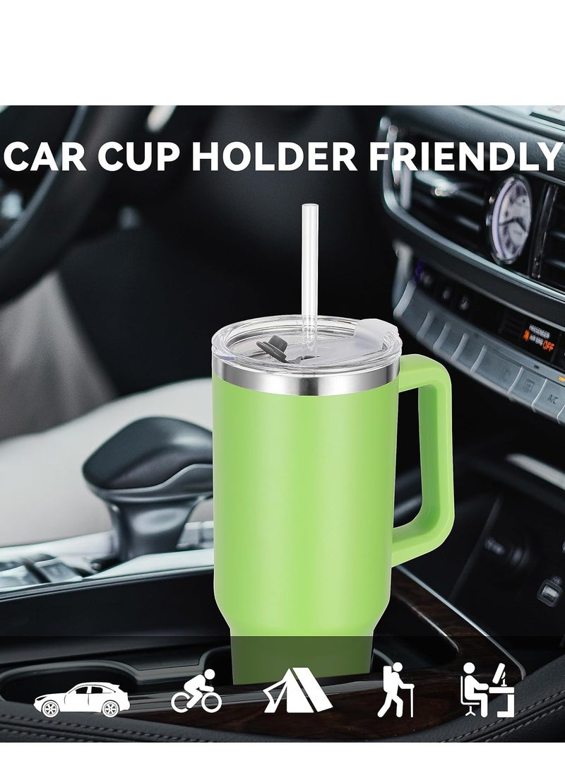 Cool Baby COOLBABY (1.2L) tumbler with handle and straw, insulated stainless steel tumbler with 2 In 1 Lid, double vacuum travel mug coffee cup(Green）. - Image 3