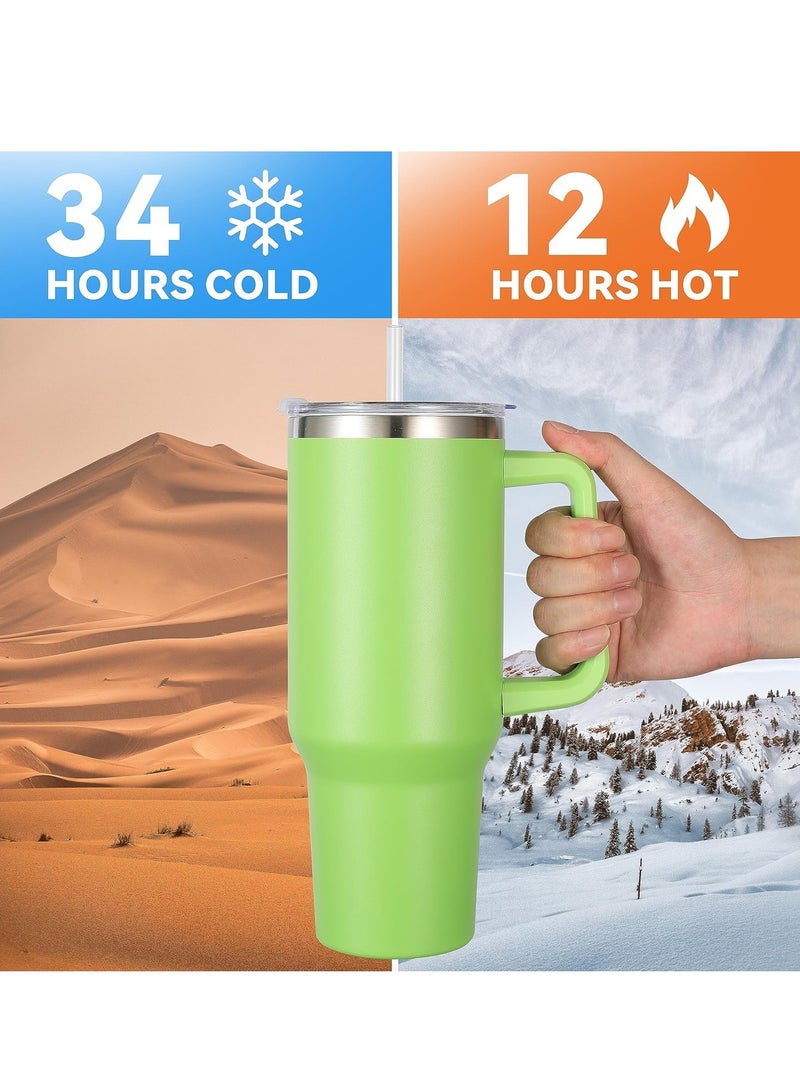 Cool Baby COOLBABY (1.2L) tumbler with handle and straw, insulated stainless steel tumbler with 2 In 1 Lid, double vacuum travel mug coffee cup(Green）. - Image 4