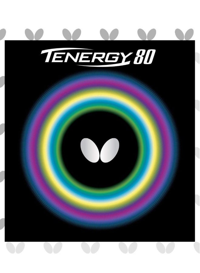 BUTTERFLY Tenergy 80 Table Tennis Rubber Inverted Professional Table Tennis Rubber Red (1.9mm) 4906901146693 - Image 1