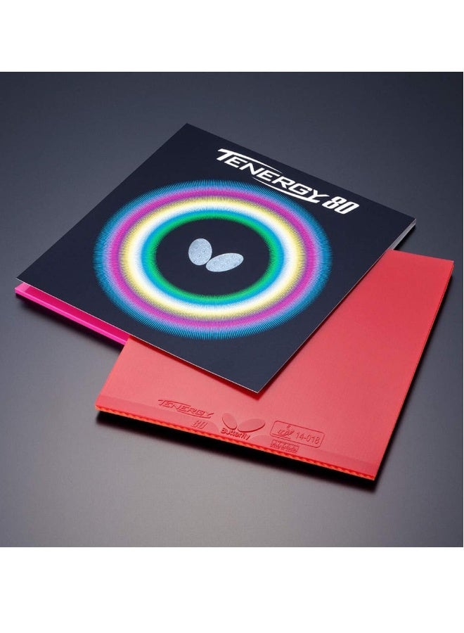 BUTTERFLY Tenergy 80 Table Tennis Rubber Inverted Professional Table Tennis Rubber Red (1.9mm) 4906901146693 - Image 3