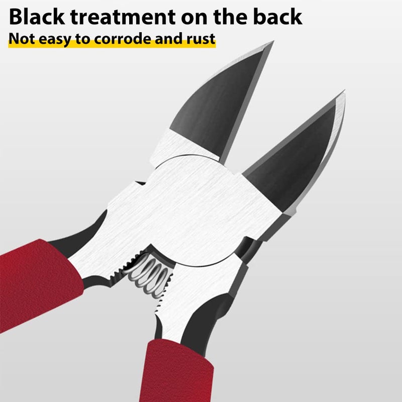 Serplex 6 inch Steel Wire Cutter Tool Wire Stripper and Cutter Cutting Plier Nose Pliers Rubberized Handle Labor Saving Wire Cutter Sharp Wire Cable Cutter Plier Tool for Electricity Work - Image 3