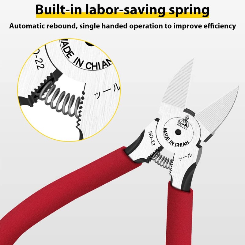 Serplex 6 inch Steel Wire Cutter Tool Wire Stripper and Cutter Cutting Plier Nose Pliers Rubberized Handle Labor Saving Wire Cutter Sharp Wire Cable Cutter Plier Tool for Electricity Work - Image 5