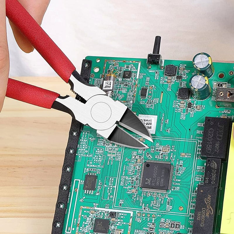 Serplex 6 inch Steel Wire Cutter Tool Wire Stripper and Cutter Cutting Plier Nose Pliers Rubberized Handle Labor Saving Wire Cutter Sharp Wire Cable Cutter Plier Tool for Electricity Work - Image 4