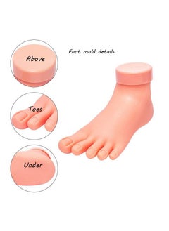 AORAEM Practice Fake Foot Flexible Movable Soft Silicone Fake Foot Tool For Nails Training Display  - Image 5