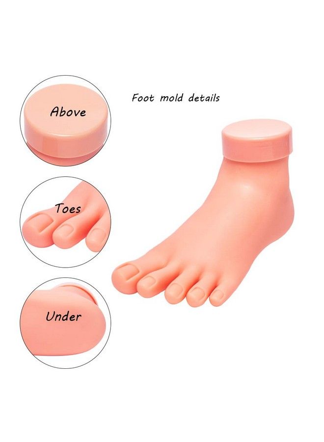 AORAEM Practice Fake Foot Flexible Movable Soft Silicone Fake Foot Tool For Nails Training Display - Image 5