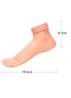 AORAEM Practice Fake Foot Flexible Movable Soft Silicone Fake Foot Tool For Nails Training Display  - Image 4