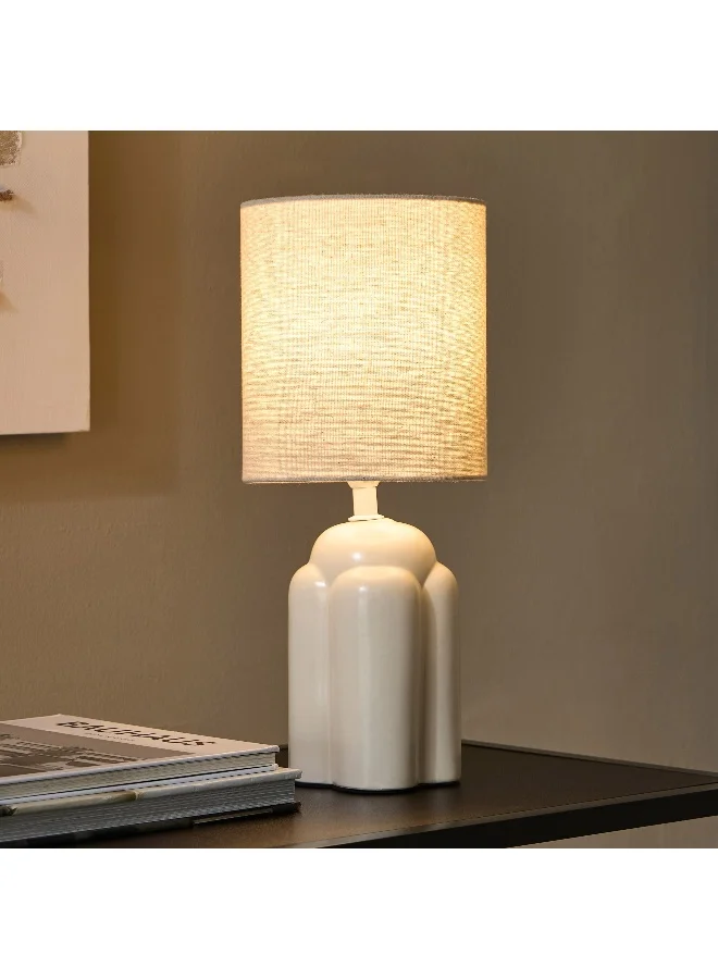 Home Box Emzie Ceramic Table Lamp with Linen Shade - 36 cm