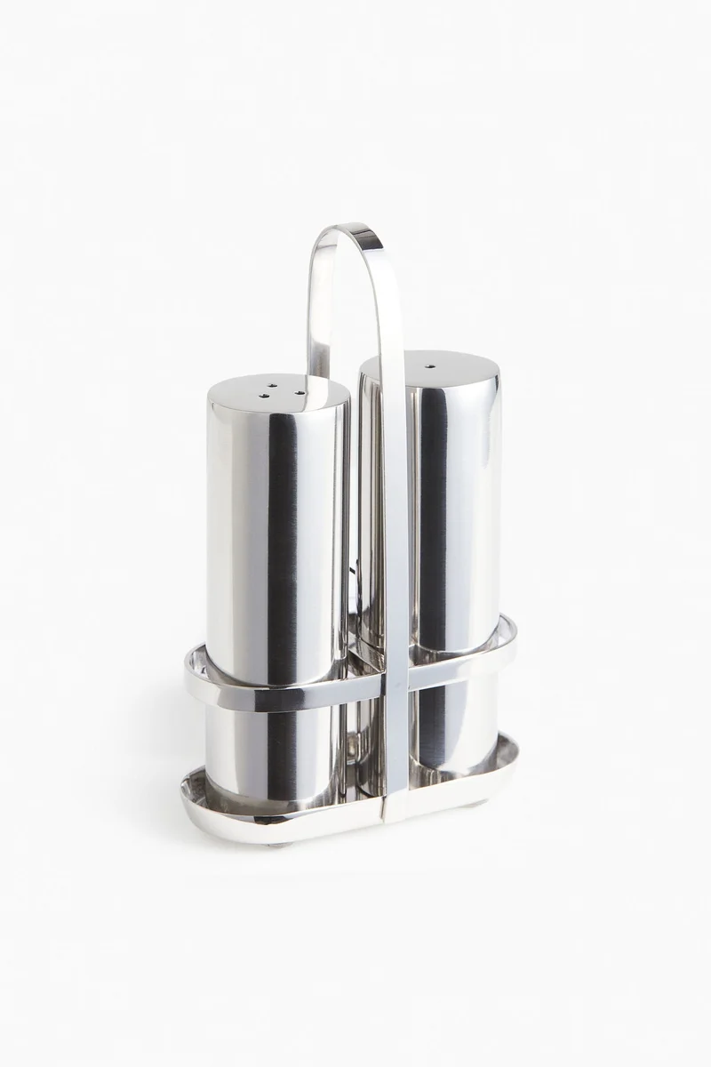 H&M Stainless steel salt and pepper shakers
