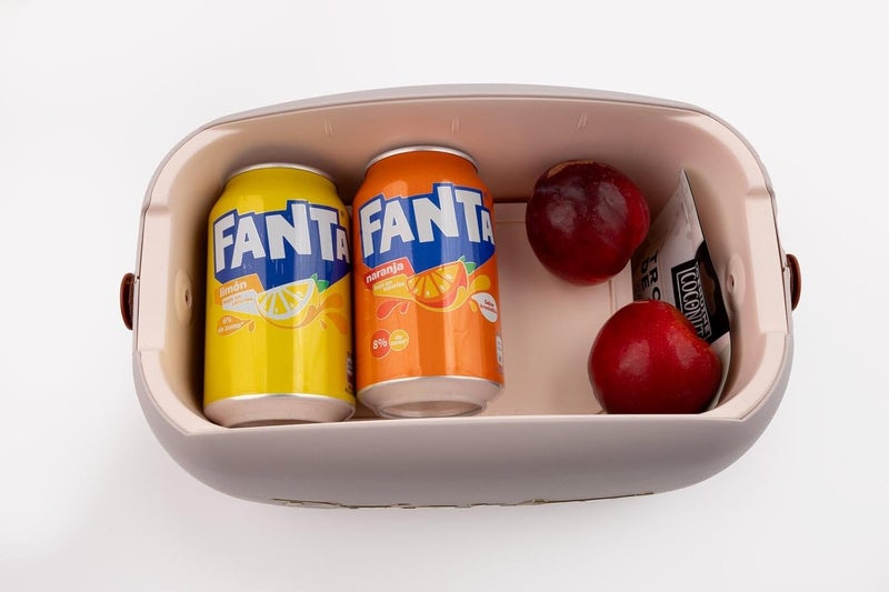 Polarbox 6L Summer Pop Cooler Bag with 2 Containers |Ice Box for Beach, Picnic & Party | Convertible Lid | Lunch Box | thermal cooler box | Ice Cooler Box, Amarillo-Rosa(POP) (Mauve-Gold(POP)) - Image 3