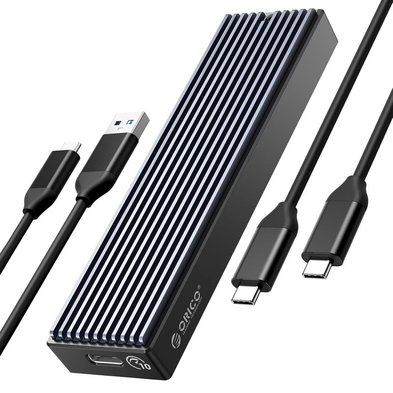 Orico حافظة SSD NVMe M.2، USB 3.1 الجيل 2 (10 جيجابت في الثانية) إلى حافظة SSD NVMe PCI-E M.2 تدعم UASP لحجم SSD NVMe 2230/2242/2260/2280 (حتى 4 تيرابايت) (M.2 NVMe) - Image 1