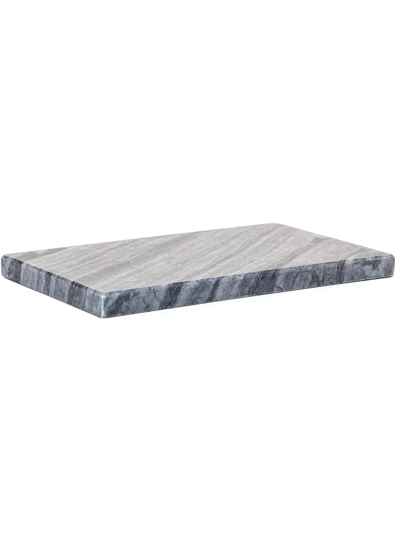 Missi Decorative Presentation Anthracite Natural Marble Stone - 12 x 23 cm