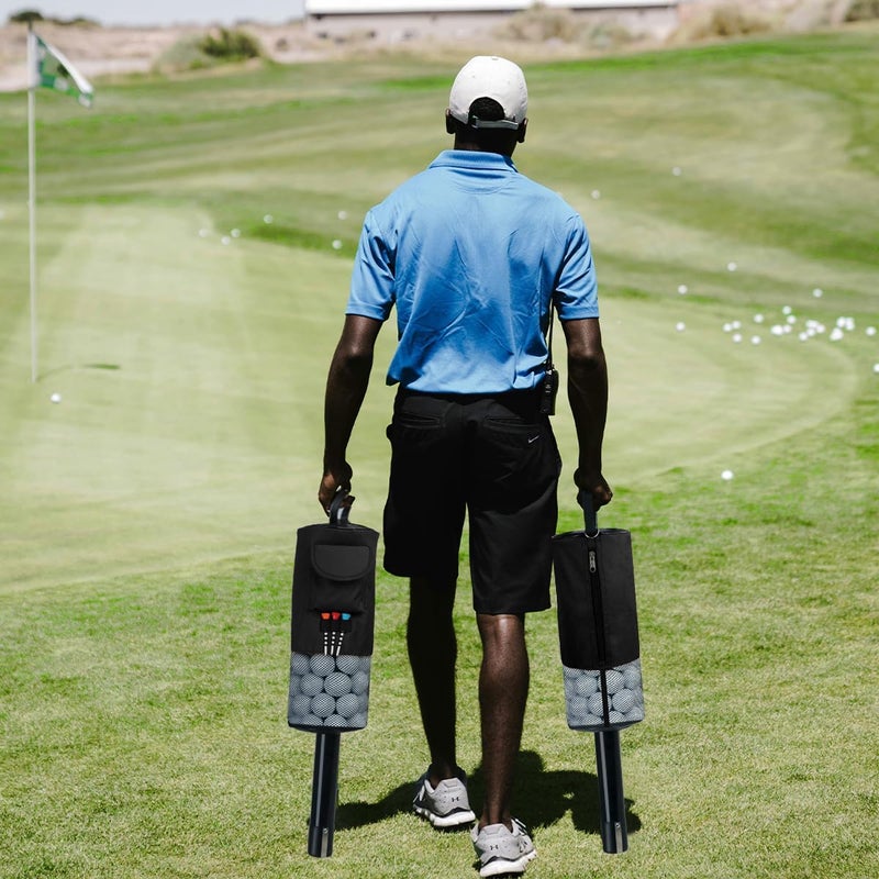 HOW TRUE Golf Ball Retriever, Portable Shag Bag Golf Ball Pick Up with Removable Plastic Tube, Pocket Shagger Storage - Image 5