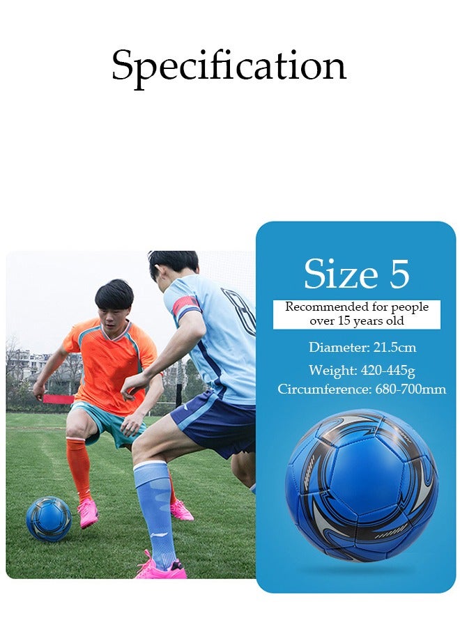 DUNISO Soccer Ball Size 5 High Quality Football for Training Playing Waterproof And Wear Resistant Football for Official Matches with Air Pump Net bag and Ball Needles Indoor Outdoor Game Soccer Ball - Image 3
