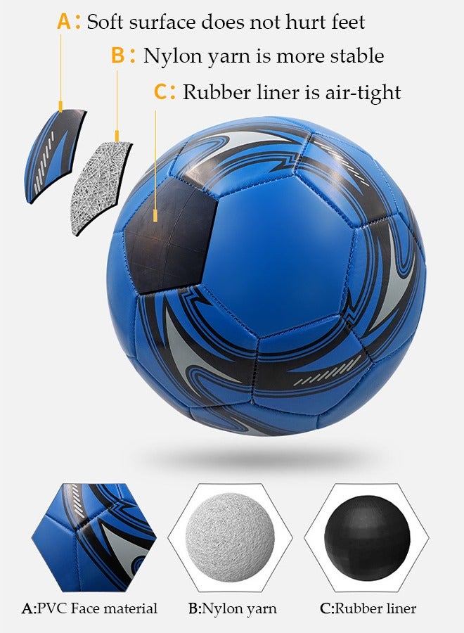 DUNISO Soccer Ball Size 5 High Quality Football for Training Playing Waterproof And Wear Resistant Football for Official Matches with Air Pump Net bag and Ball Needles Indoor Outdoor Game Soccer Ball - Image 2