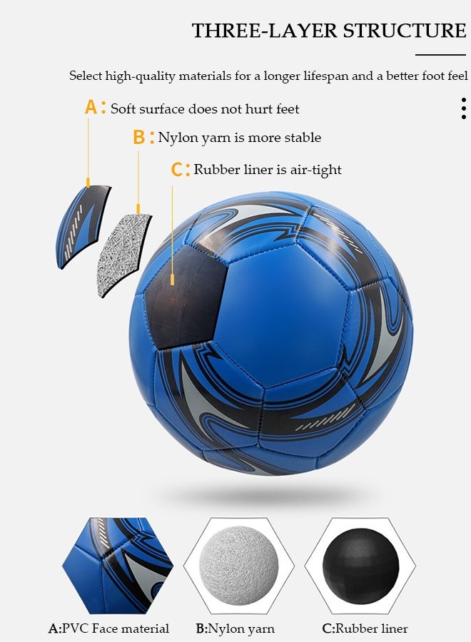 DUNISO Soccer Ball Size 5 High Quality Football for Training Playing Waterproof And Wear Resistant Football for Official Matches with Air Pump Net bag and Ball Needles Indoor Outdoor Game Soccer Ball - Image 3