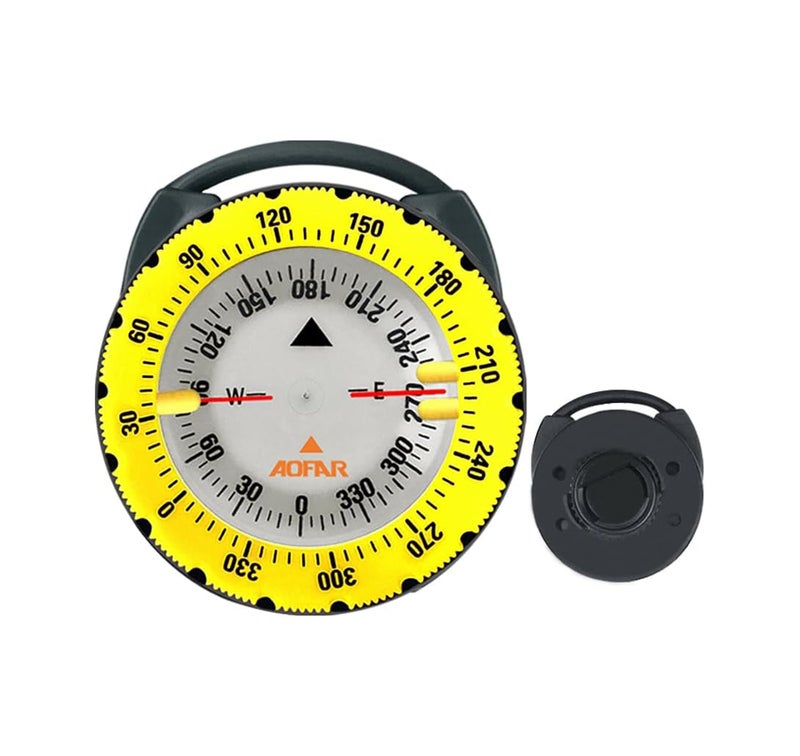 AOFAR Dive Compass AF-Q60C Waterproof, Durable, Compact. Compass with Hose clamp Design for Sailing, Diving - Image 1