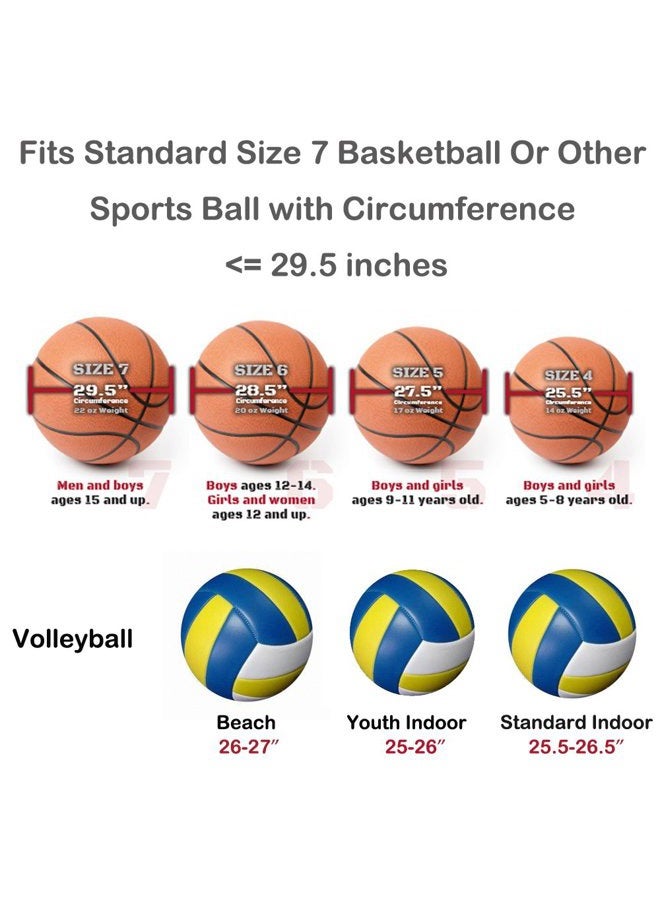 FoRapid Size 7 (29.5") Basketball Bag Soccer Ball Football Volleyball Softball Sports Ball Bag Holder Carrier+Adjustable Shoulder Strap 2 Side Mesh Pockets f/ Water Bottle Towel Sports Shoes (Camo) - Image 2