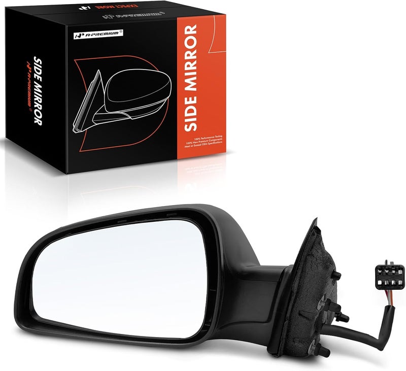 A-Premium Driver Side Power Door Mirror for Chevrolet Malibu & Saturn Aura - Non-Heated Manual Folding Black - Image 1