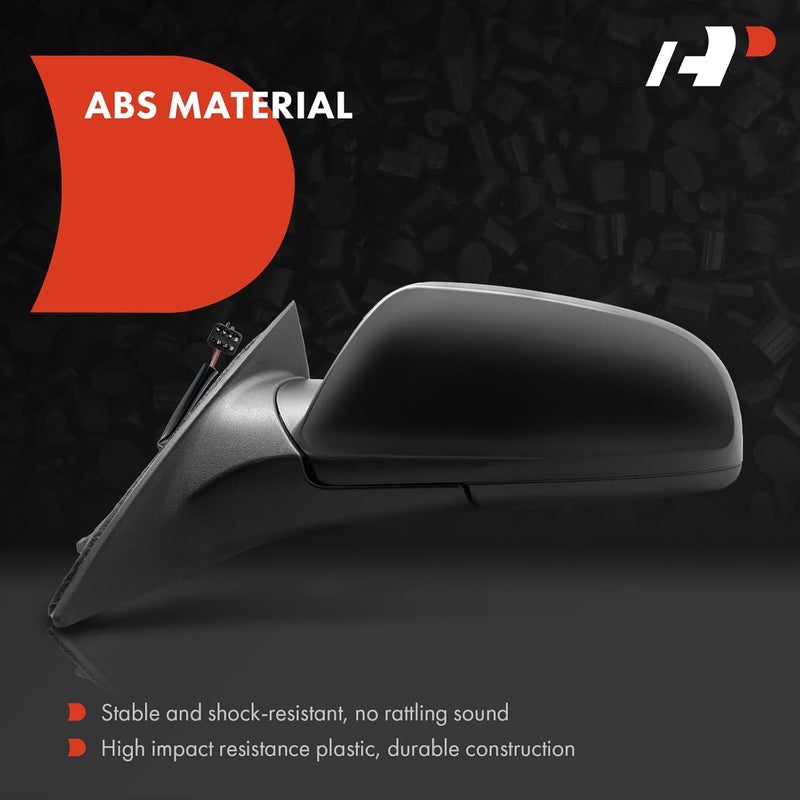 A-Premium Driver Side Power Door Mirror for Chevrolet Malibu & Saturn Aura - Non-Heated Manual Folding Black - Image 3