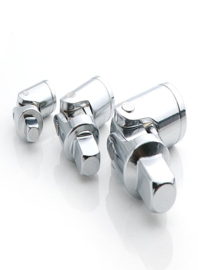 أون مجموعة وصلات عالمية، مقبس محول وصلات، أداة يدوية بأكمام عالمية مصممة لجميع المقابض الجانبية السداسية، مجموعة محرك 1/4 بوصة، 3/8 بوصة، 1/2 بوصة، 3 قطع، فولاذ كروم فاناديوم - Image 4