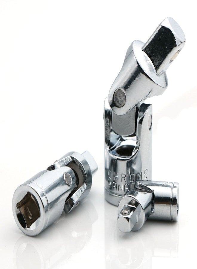 أون مجموعة وصلات عالمية، مقبس محول وصلات، أداة يدوية بأكمام عالمية مصممة لجميع المقابض الجانبية السداسية، مجموعة محرك 1/4 بوصة، 3/8 بوصة، 1/2 بوصة، 3 قطع، فولاذ كروم فاناديوم - Image 1