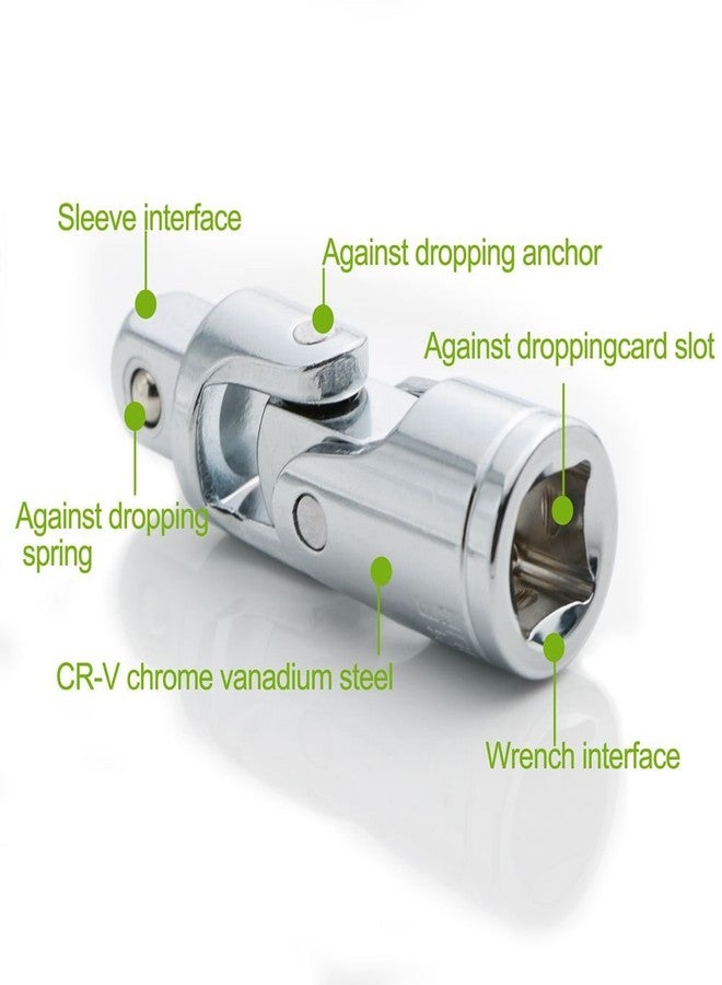 أون مجموعة وصلات عالمية، مقبس محول وصلات، أداة يدوية بأكمام عالمية مصممة لجميع المقابض الجانبية السداسية، مجموعة محرك 1/4 بوصة، 3/8 بوصة، 1/2 بوصة، 3 قطع، فولاذ كروم فاناديوم - Image 5