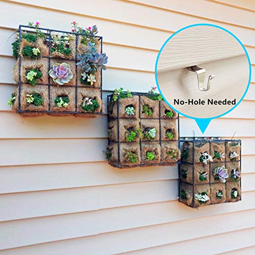 MIUKAA No Hole Vinyl Siding Hooks (12-Pack), Sturdy Hooks for Hanging Outdoor Decor, House Hanger for String Lights & Wreath - Image 3