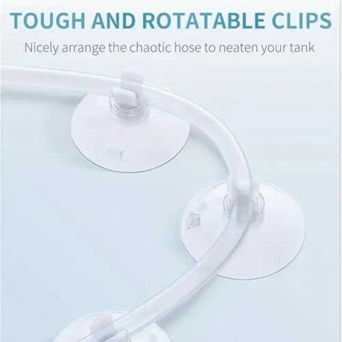 VAYINATO® Transparent Airline Oxygen Tube Suction Cup Holder for Aquarium Fish Tank (Model B) (Pack of 10) by Petzlifeworld - Image 2
