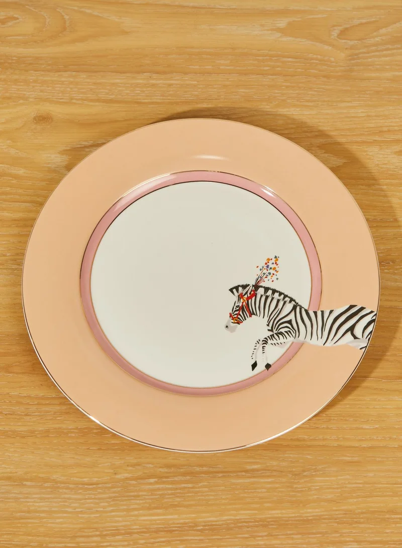 YVONNE ELLEN Set Of 4 Animal Design Dinner Plates