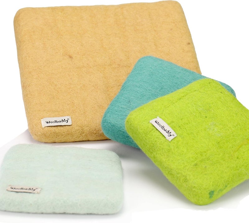 Woolbuddy Needle Felting Pad – Yellow Wool Mat 10x10x1.5 – Foam Alternative Base for 3D, Wet, & Dry Felting Crafts - Image 2