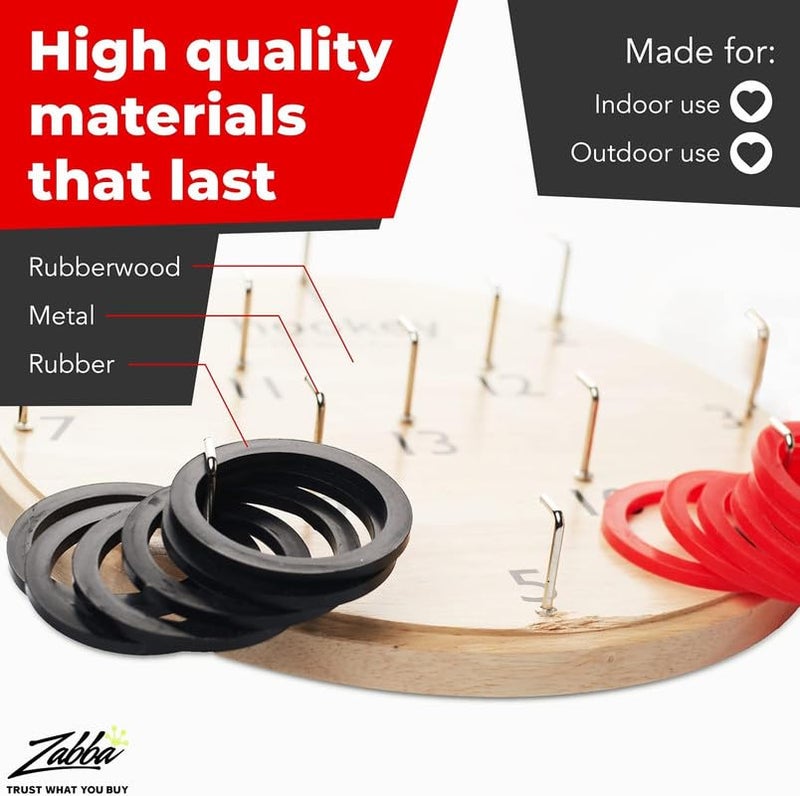 Elite Sportz Equipment Ring Toss Game | Sturdy Wooden Board Set for Kids Outdoor Games | Wall Mounted Hook and Ring Game for Yard Games & Camping Activities - Adults & Kids Picnic - Image 4