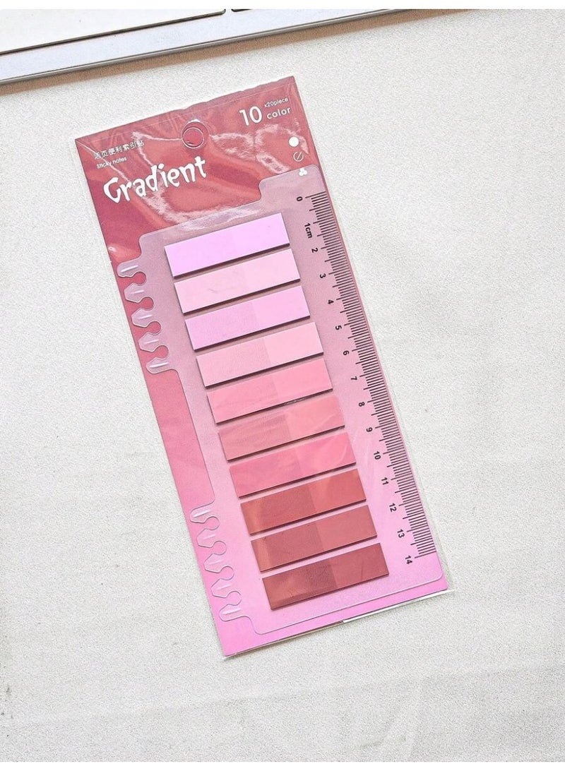 200 Sheets Gradient Pink Sticky Notes