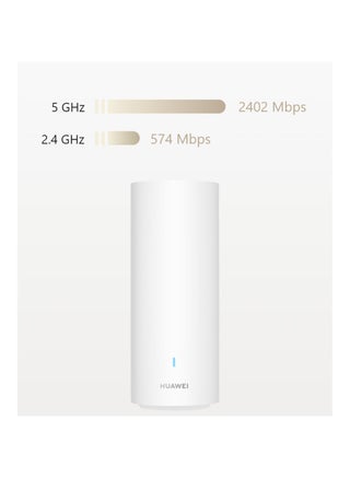 WiFi Mesh 3  Whole Home Mesh System WiFi 6, One-Touch Connection, Viewed Wi-Fi Diagnosis, 400 m2 WiFi Coverage, Parental Control, 6 Gigabit Ethernet Ports White - view 2