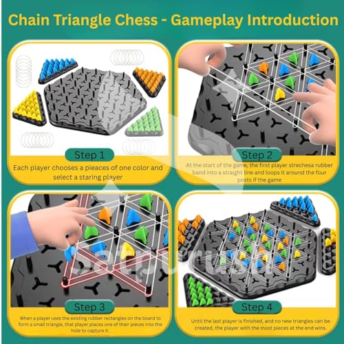 Satpurush Combo Pack of 3 – Flipping Chess, Triangular Chess & Rope Challenge. Educational Indoor Games for Kids 7–14 (SAT-PUZGEO-Game) - Image 4