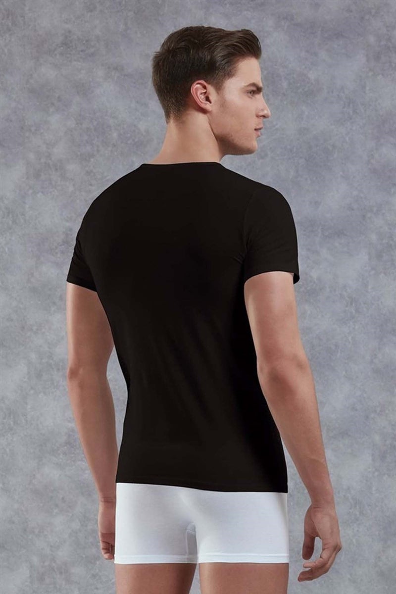 Doreanse Black Men's T-Shirt 2855  - Image 2