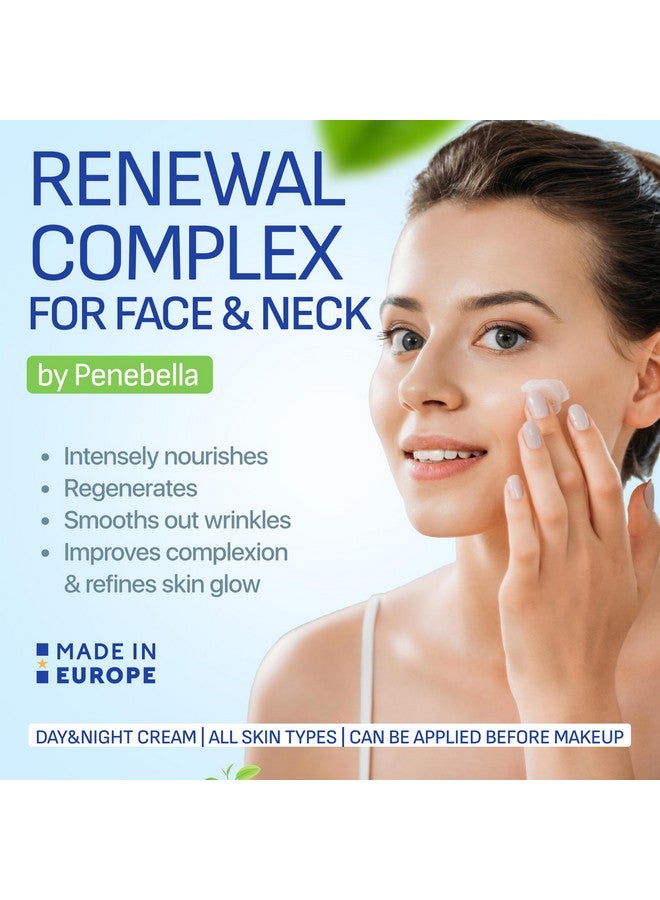 PENEBELLA Enebella New Lift & Firm Anti Aging Face & Neck Cream Made In Europe Firming & Lifting Anti Wrinkle Moisturizer With Hyaluronic Acid Elastin Vitamin C+E Jojoba Babassu Daucus Oils - Image 3