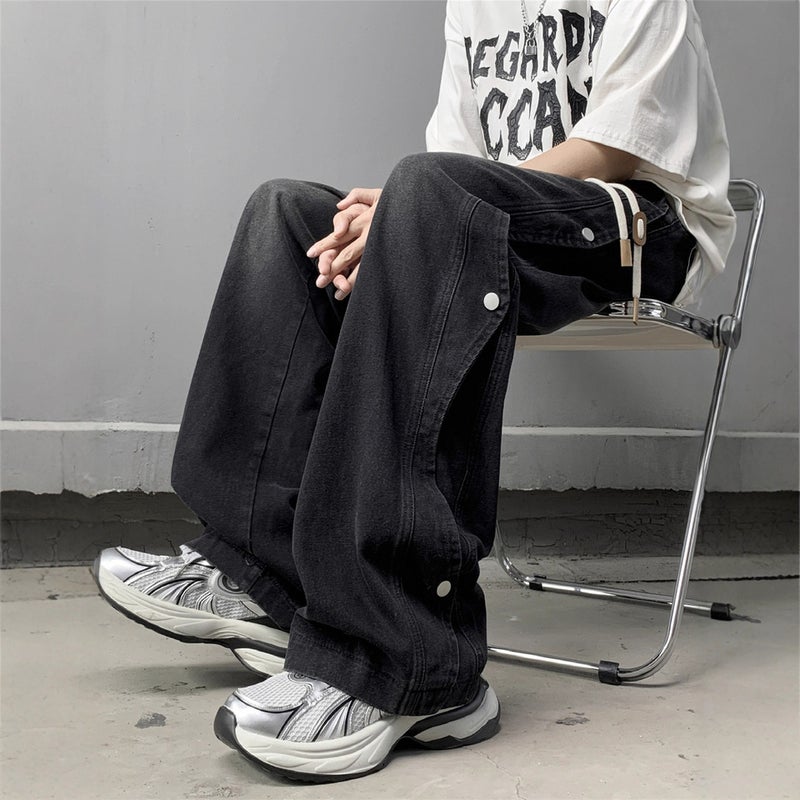 Unisex Classic Denim Jeans Loose Fit Daily Outdoor Wear - Image 2
