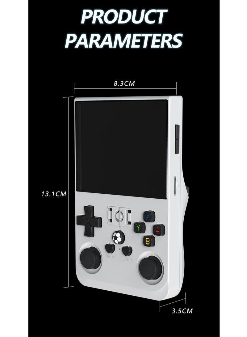 AirYoung R36PRO Handheld Game Console with Open Source Linux System, Retro Game Player with 3.5 Inch Screen, Memory Card, 4000mAh, Over 18000 Games, for Kids Adults, White (128GB) - Image 2