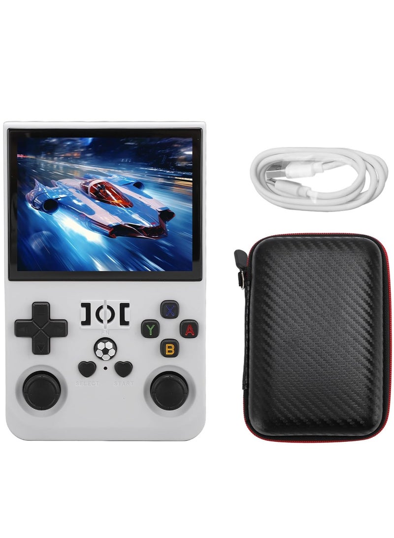 AirYoung R36PRO Handheld Game Console with Open Source Linux System, Retro Game Player with 3.5 Inch Screen, Memory Card, 4000mAh, Over 18000 Games, for Kids Adults, White (128GB) - Image 1