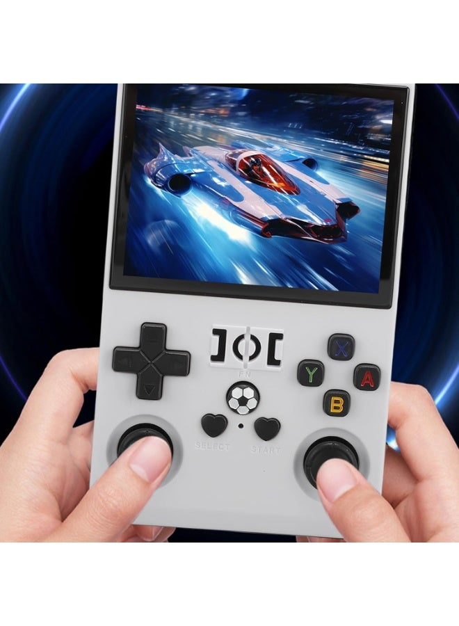 AirYoung R36PRO Handheld Game Console with Open Source Linux System, Retro Game Player with 3.5 Inch Screen, Memory Card, 4000mAh, Over 18000 Games, for Kids Adults, White (128GB) - Image 5