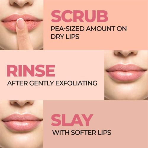 Sanfe Lip Exfoliating Gel for Dark & Dry Lips | Gently Removes Dead Skin | Hydrating, Non-Sticky Lip Scrub Gel | Soft, Pink & Smooth Lips | For Men & Women | With Hyaluronic Acid & Vitamin E, 100g - Image 3