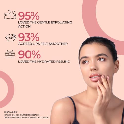 Sanfe Lip Exfoliating Gel for Dark & Dry Lips | Gently Removes Dead Skin | Hydrating, Non-Sticky Lip Scrub Gel | Soft, Pink & Smooth Lips | For Men & Women | With Hyaluronic Acid & Vitamin E, 100g - Image 4