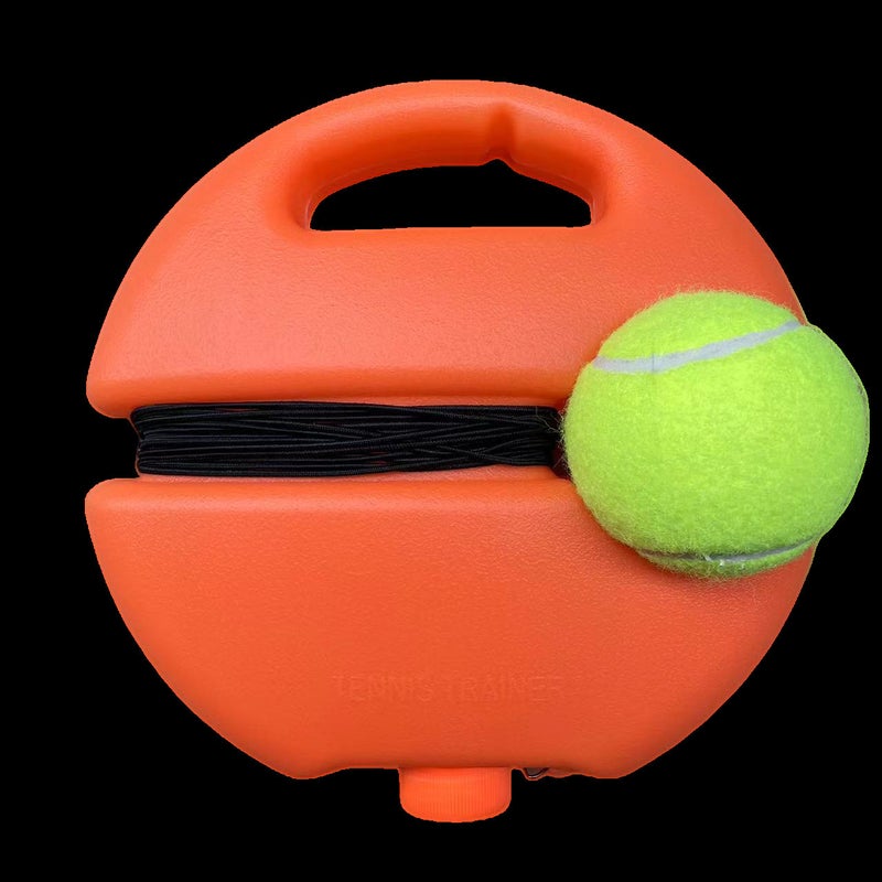 Generic Single Player Tennis Trainer Base with Line And Rope Tennis Practice Device Rebound Tennis Accessories from Mainland China [orange] round base + ball with string 