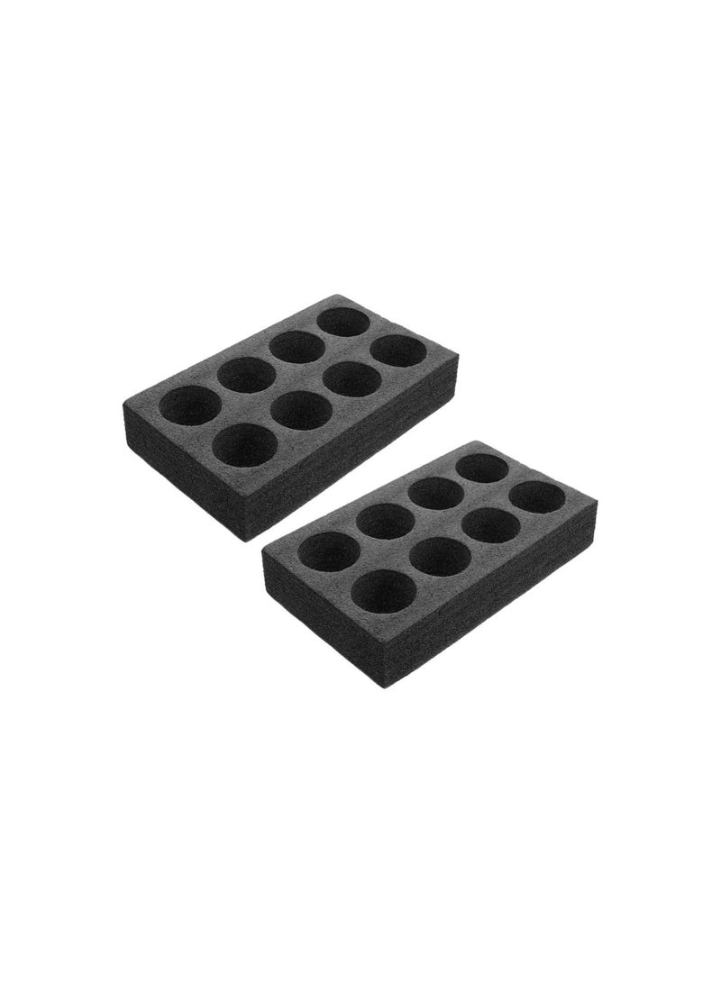 GGOOT Foam Bottle Holder 2 Pack Foam Cup Glass Holder: Takeout Coffee Cup Drink Carrier Tray for Camping, Caravans, Motorhomes, Boats, Space for 8 Cups Mugs Campervan Storage Solutions - Image 1